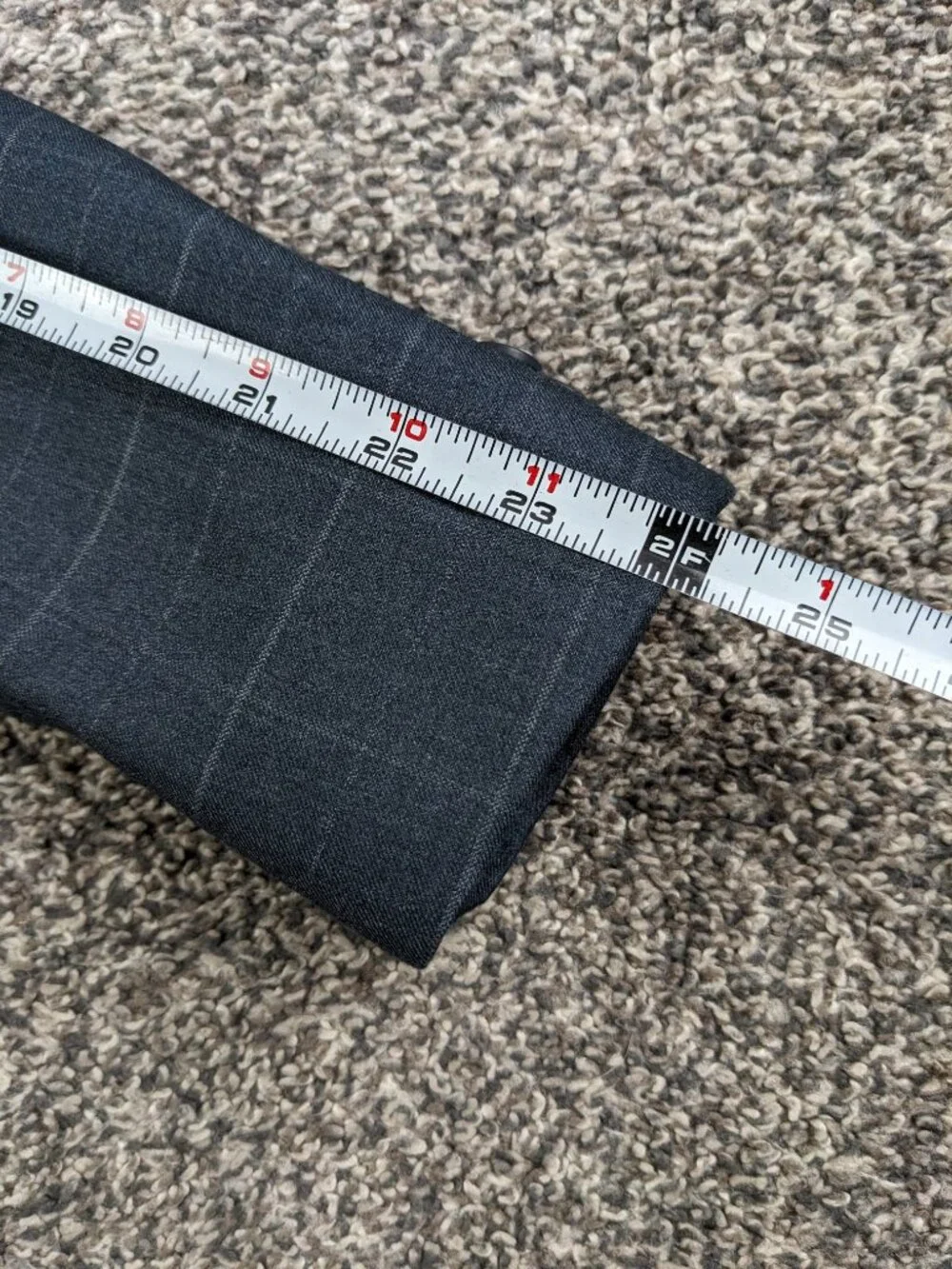 Banana Republic 36S Tailored Fit Wool Windowpane Plaid Gray Suit 30x29